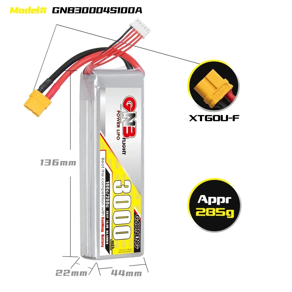 GAONENG GNB 3000mAh 4S 100C 20 - Lipo Battery 4S ulasan dan harga