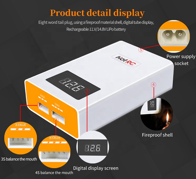 HOTRC A400 Digital 3S 4S 3000m - Lipo Battery 4S ulasan dan harga