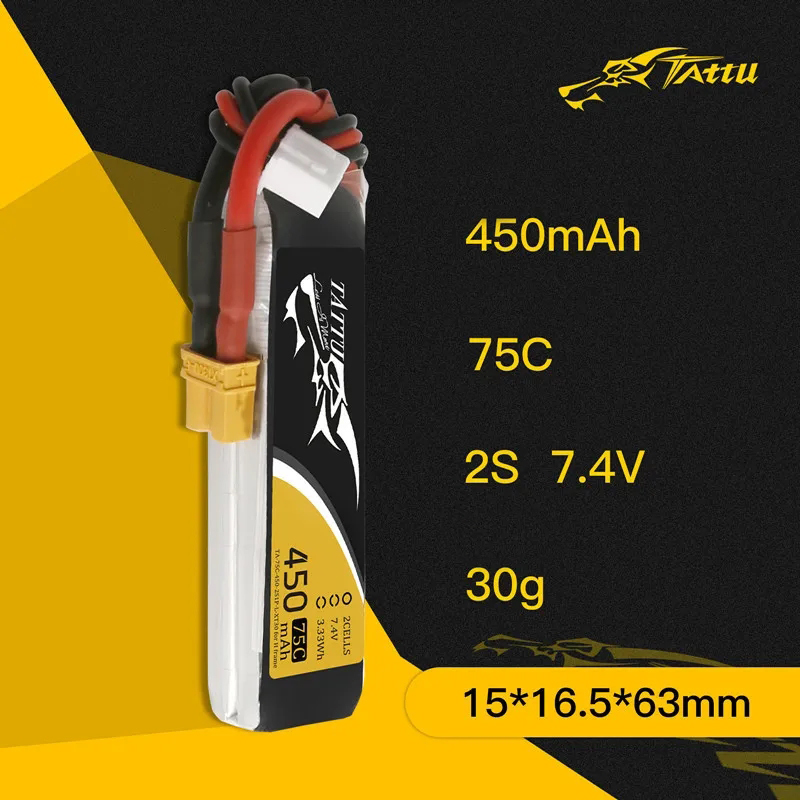 3Pcs NEW TATTU 450/500/550mAh  - Lipo Battery 4S ulasan dan harga